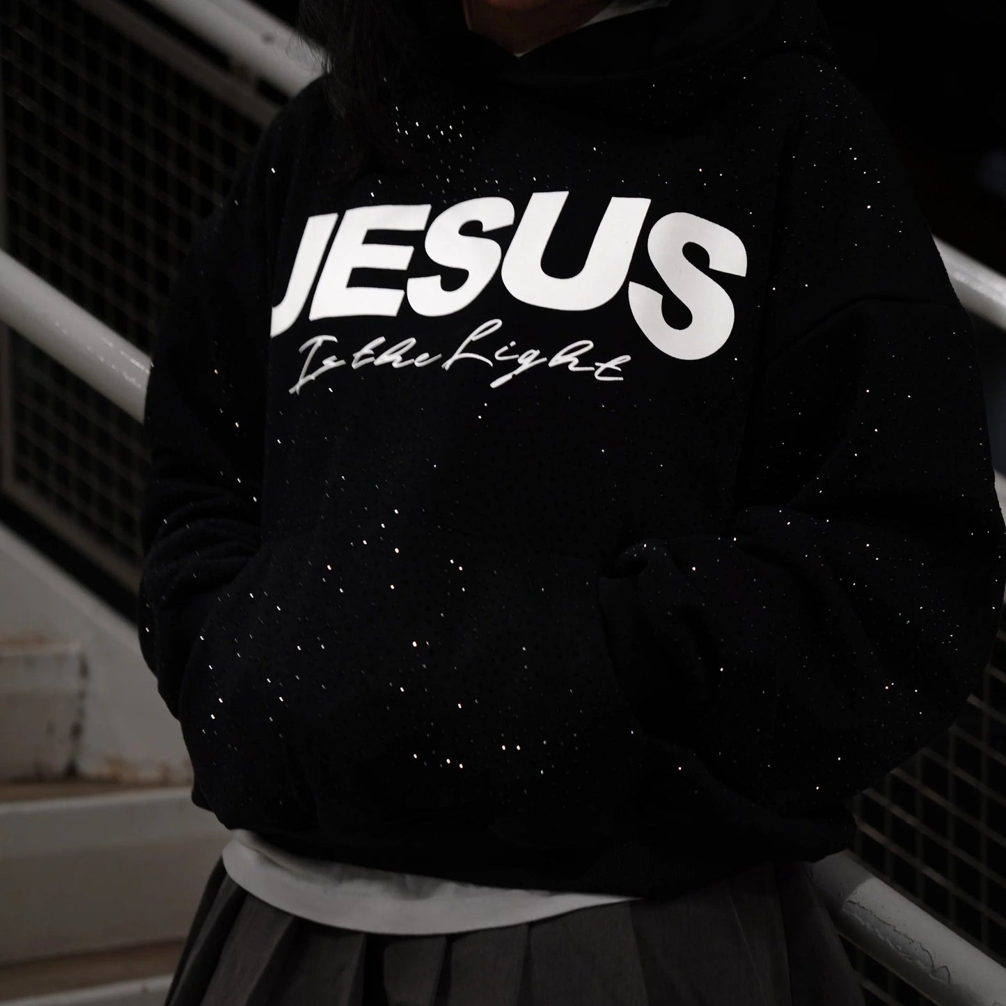 Rhinestone Jesus Hoodie